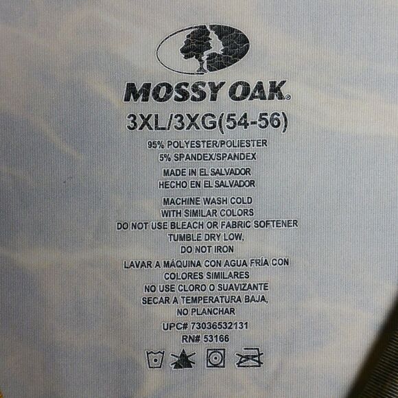 Mossy Oak Mens 3XL 54-56 Insect Repellent Fishing Shirt Yellow Long Sleeve Camo - Picture 3 of 13